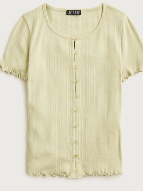 NWT J. Crew Pointelle short-sleeve knit cardigan and matching tank